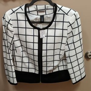 WHBM Black and White Blazer